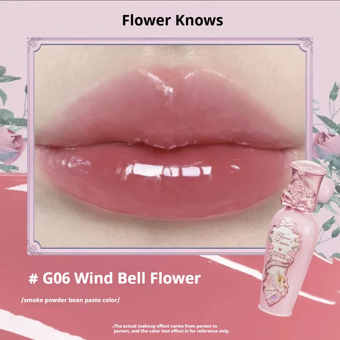 Flower Knows Midsummer Night Lipgloss Mermaid Rococo Lipstick Mask Mirror Rendering Long Lasting Lovely Lipstick