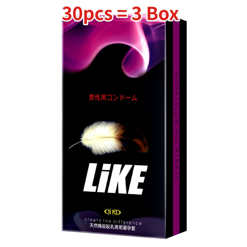 30PCS Condoms for Man Adult Sex Toys 001 Ultra Thin Large Particle Penis Sleeve Condones Lubricated Natural Latex Condom Sexshop - Seprincess