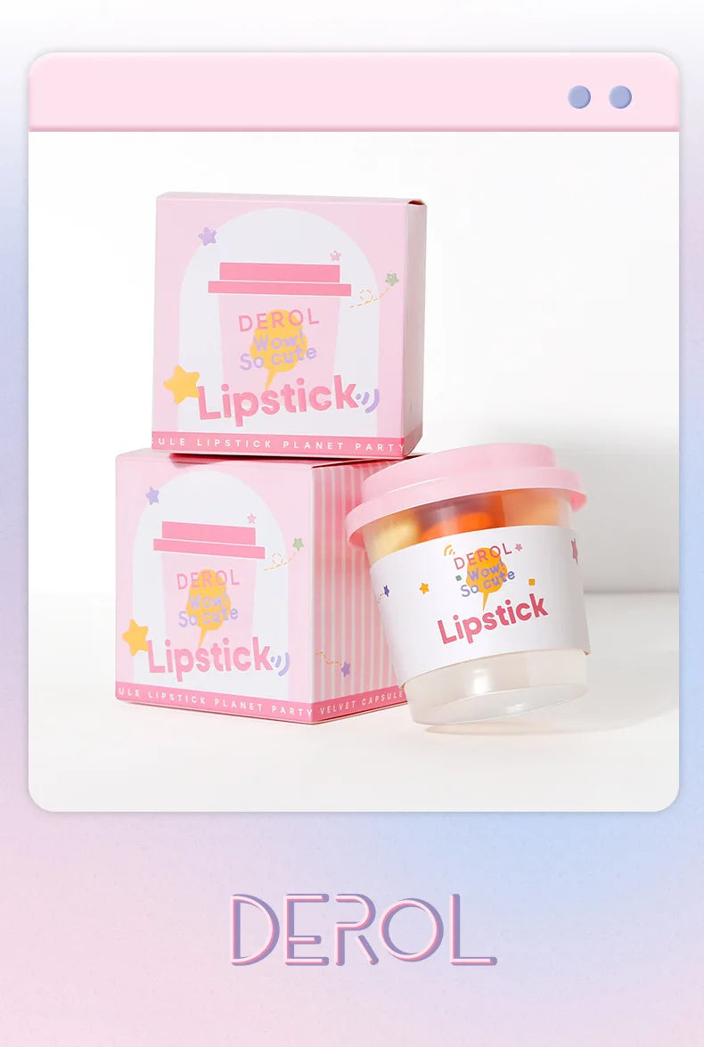 DEROL Matte Set Lipstick Capsule Lipstick Star Candy Mini Capsule Lipstick - Seprincess