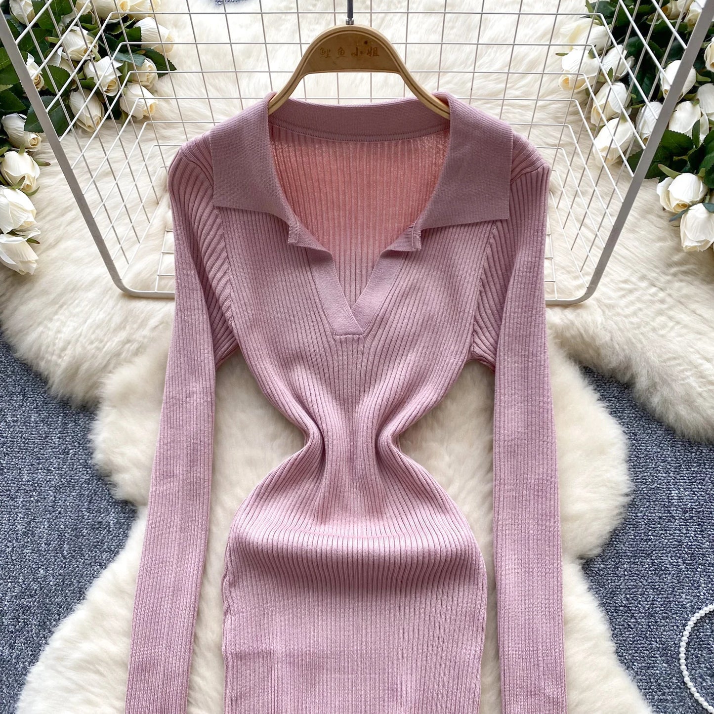 SINGREINY French Vintage Sweater Dress 2024 Ladies Lapel Long Sleeves Autumn Fashion Solid Basics Bodycon Knitted Long Dress