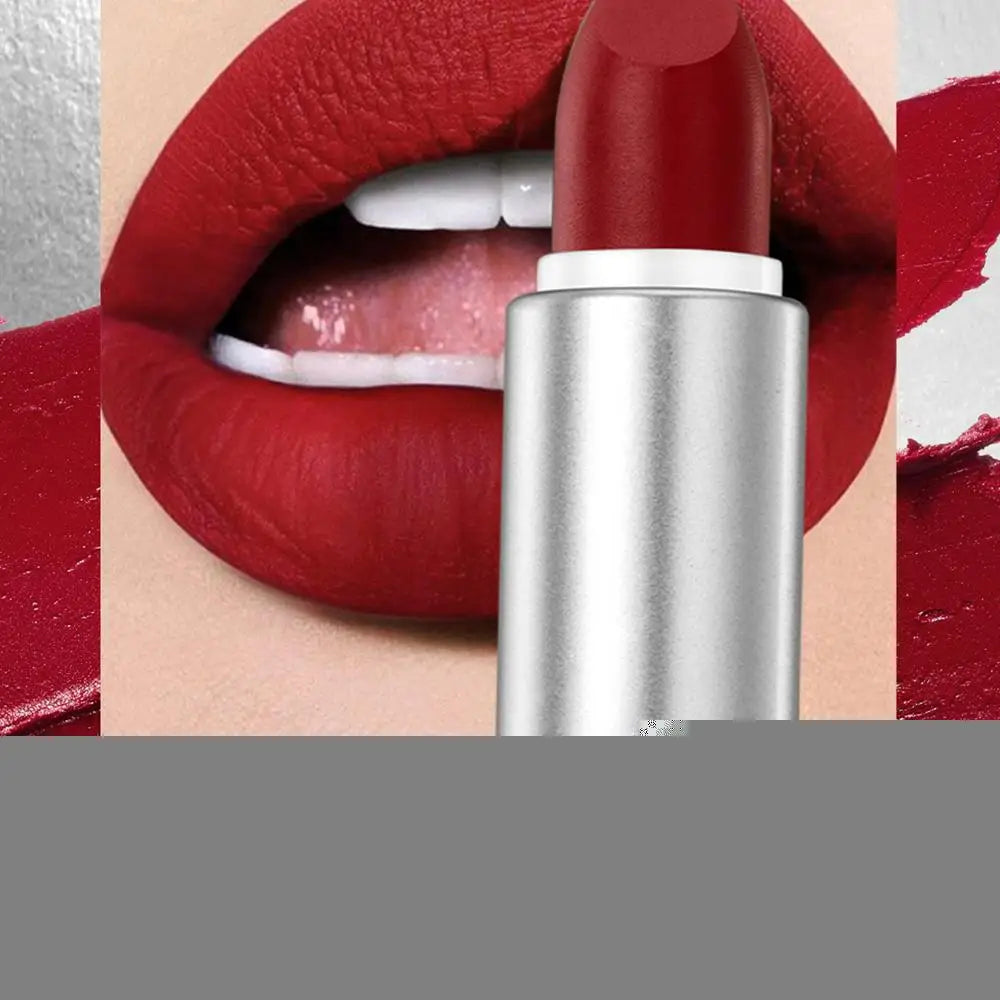 Matte Lipstick Red Lipstick Smudge-Proof High Pigment Lip Stick Velvet Nude Lipstick Pencil Sexy Red Brown Pigments Lips Makeup - Seprincess