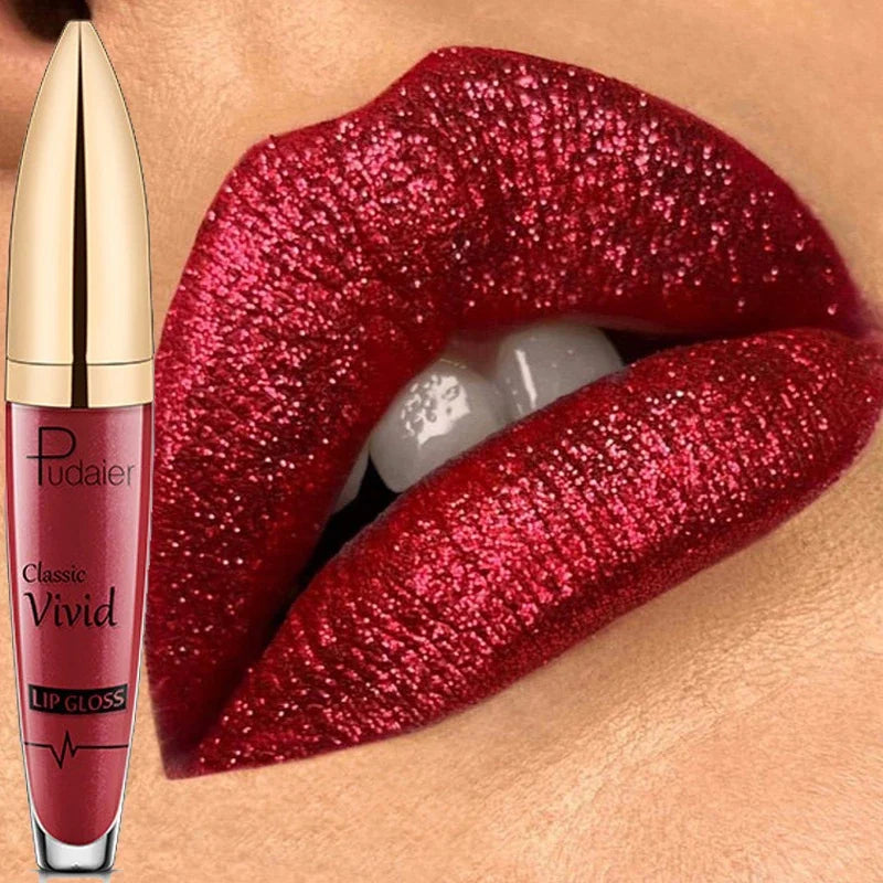 18 Colors Glitter Lip Gloss Waterproof Long Lasting Diamond Matte To Shimmer Metallic Liquid Lipstick Women Lips Makeup Cosmetic - Seprincess