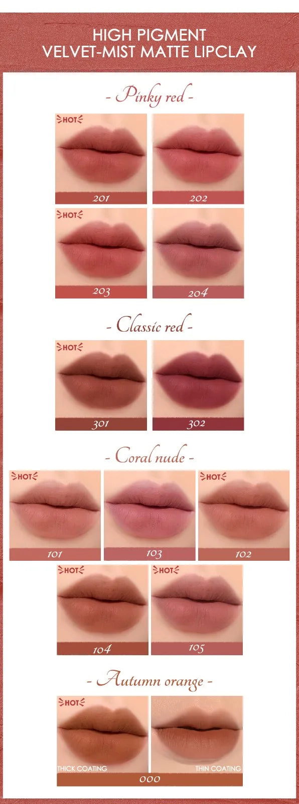 FOCALLURE Lipclay Velvet Liquid Lipstick Waterproof Matte Lipgloss Makeup Lip Color Batom Long Lasting Sexy Red Pink Lipsticks - Seprincess