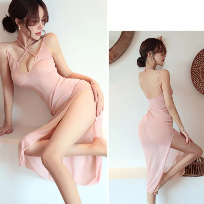 Sexy Perspective Nightclub Dress Thin Cute Long Skirt Womens Dresses Dresses For Formal Occasions Summer Cosplay Party Dresses - Seprincess