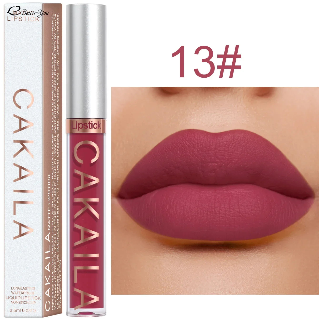 KACAILA 18 Colors Waterproof Liquid Lipsticks Lip Makeup Matte Velvet Lipstick Lip Gloss Cosmetic Nude Long Lasting Cosmestics - Seprincess