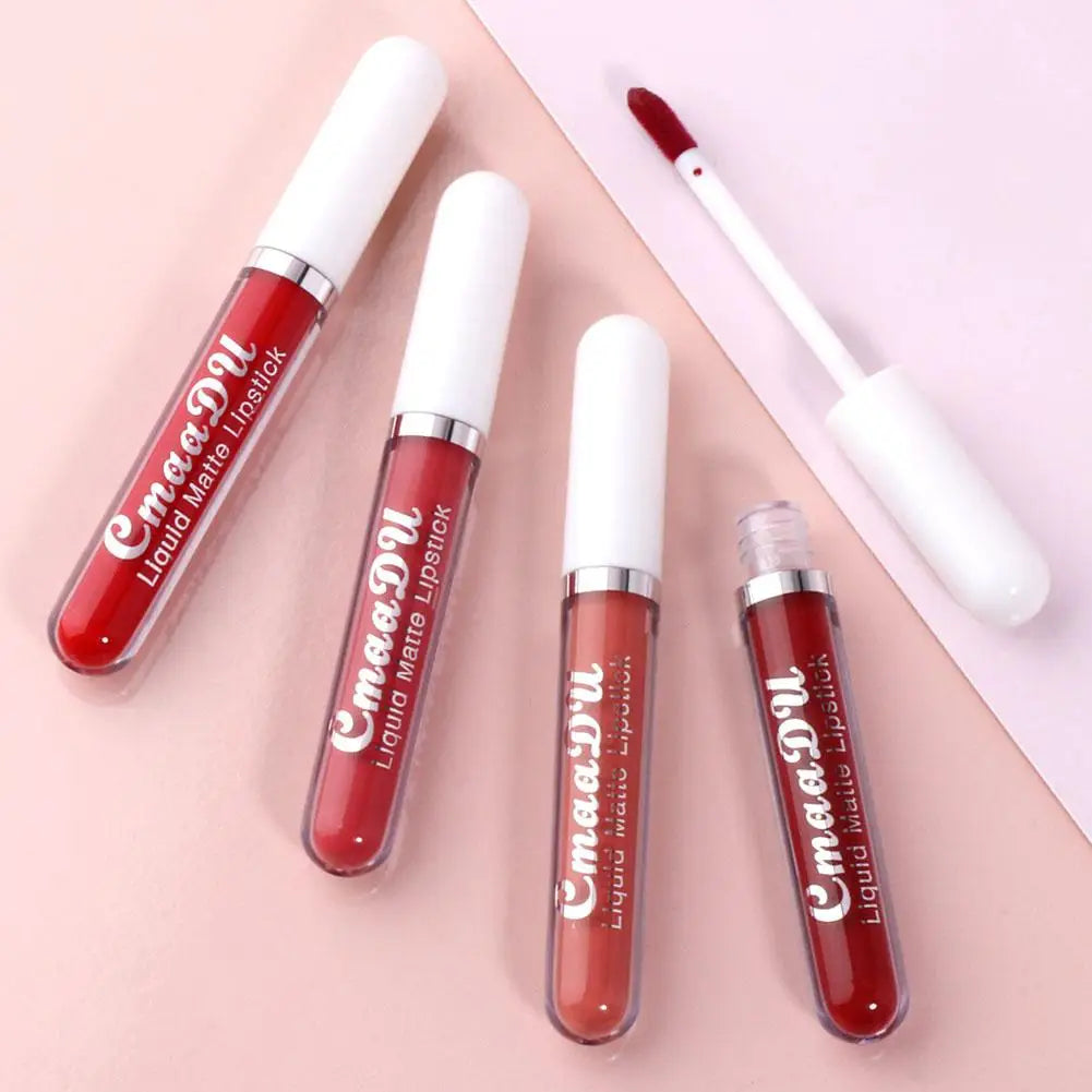 18 Color Waterproof Liquid Matte Lipstick Long Lasting Sexy Red Moisturizing Lip Gloss Velvet Non-Stick Lip Tint Makeup Cosmetic - Seprincess