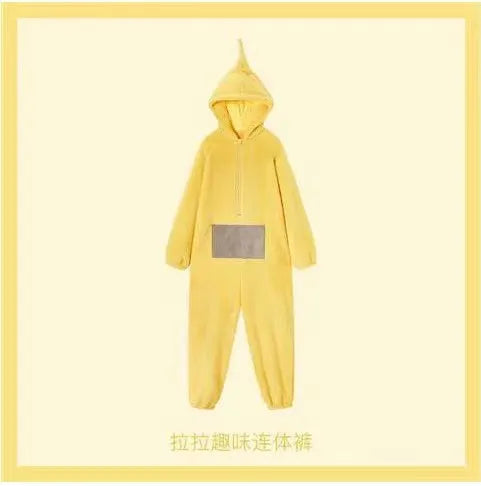 Miniso Teletubbies Cartoon Adult Jumpsuit Costume Adult Onesie Pajamas Unisex Animal One-Piece Clothes Cosplay Homewear Toy Gift - Seprincess