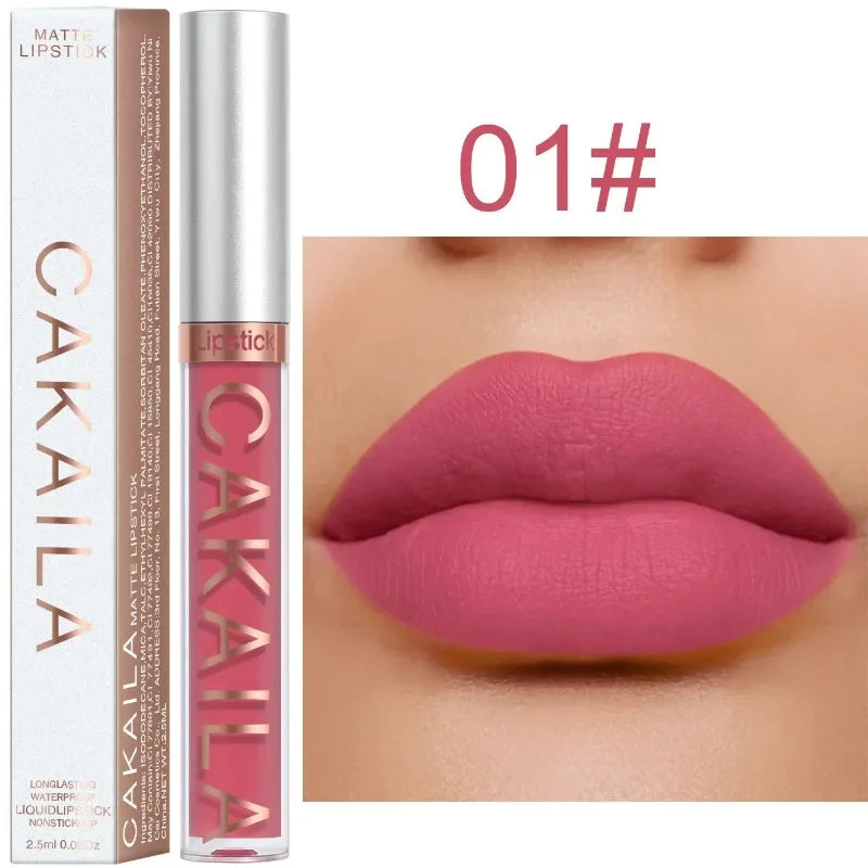 Matte Pink Velvet Lipstick 18 Colors Lip Gloss Long Lasting Non-marking Red Sexy Waterproof Liquid Lipsticks Lip Makeup Cosmetic - Seprincess