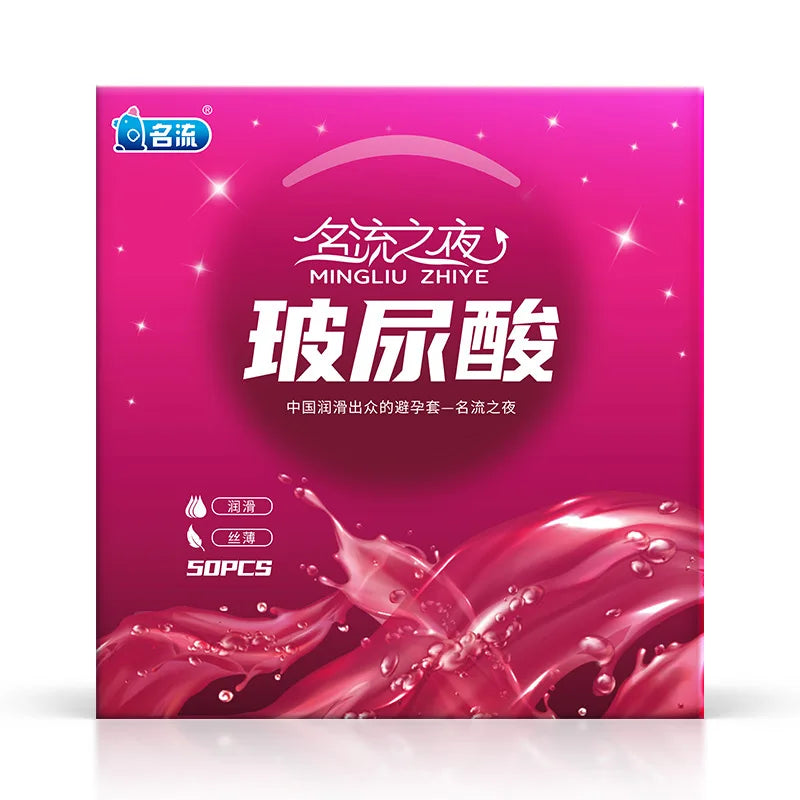 100/50pcs Hyaluronic Acid Condoms For Men Couples Ultra Thin Penis Sleeves Sex Toys Safer Condoms Sexshop Products condones caja - Seprincess