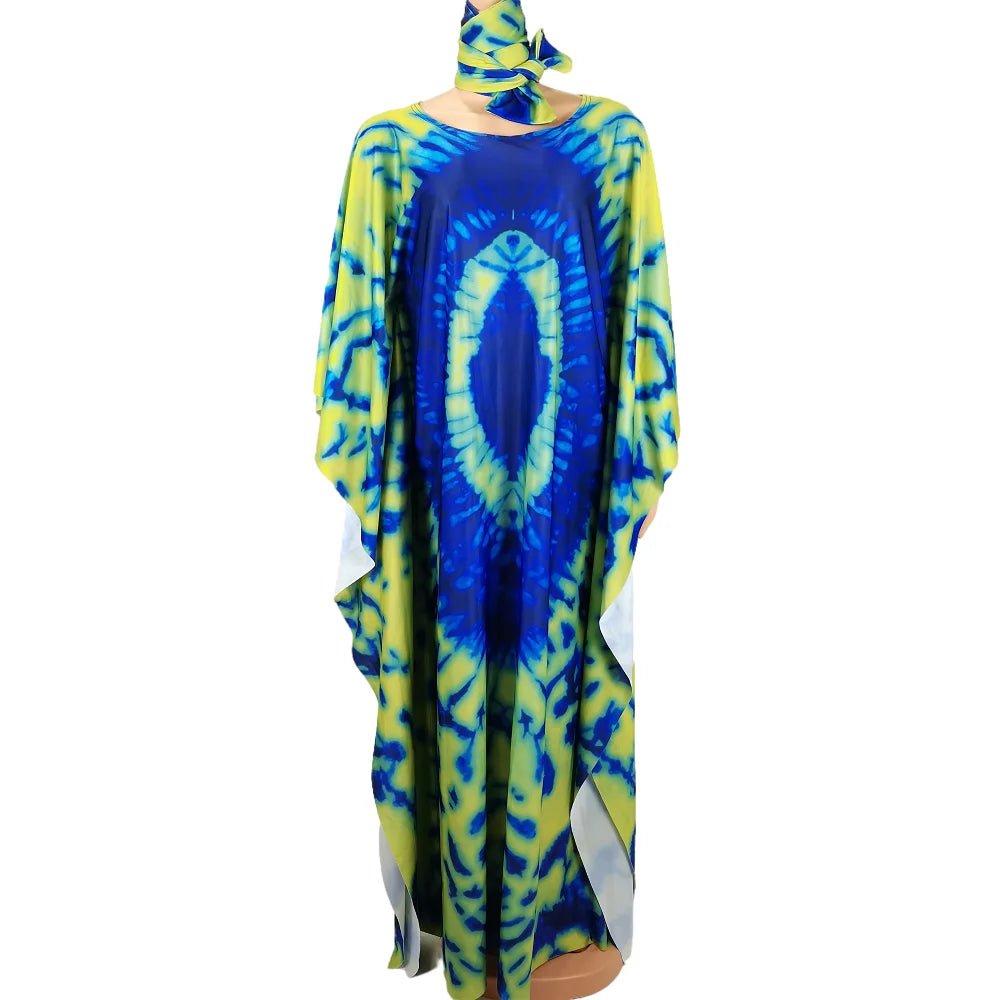 Abaya Eid Dress For Women  Hot Sale Duba Printed Dress African Loose Robe Muslim Ladies Clothing Beach Party - Seprincess