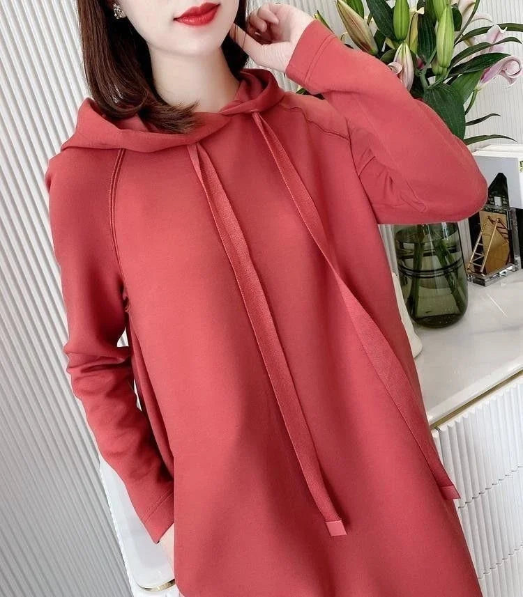 Women's Loose Casual Long Sleeve Hooded Dress Elegant Winter Party Warm Dresses For Women - Seprincess