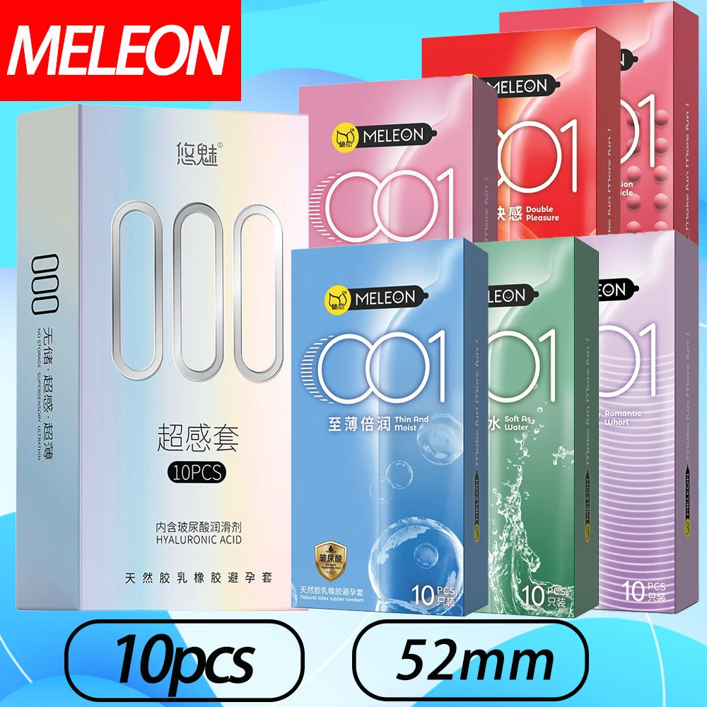 Hyaluronic Acid Condom 000 Ultra Thin Natural Latex 52mm No Storage Condoms for Adult Men Safer Sex Toy Products Penis Sleeve - Seprincess