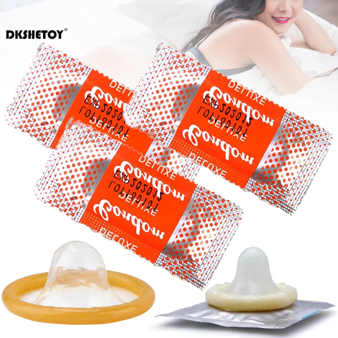 10/30/50pcs Lots Condoms For adult sex toys Hyaluronic Acid Natural Latex Lubrication Ejaculation Delay Sex Condom Contraception - Seprincess