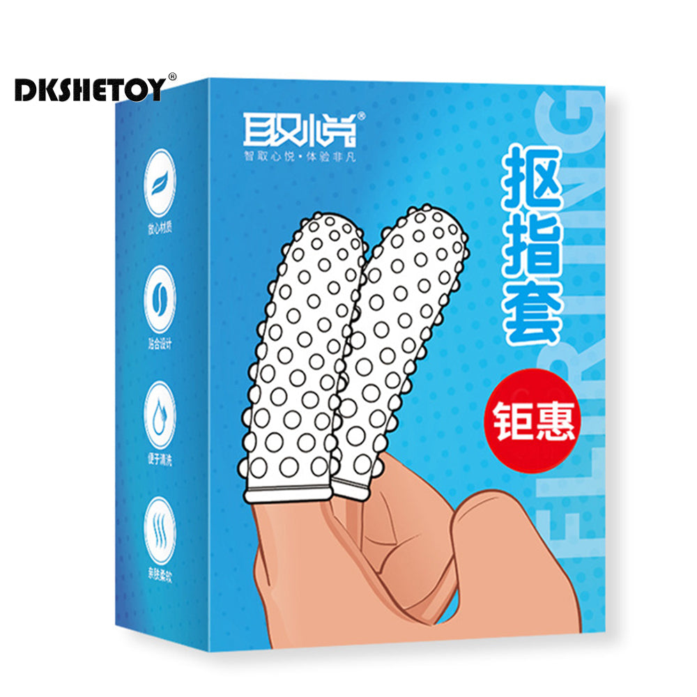 Finger Sleeve condoms G Spot Massage Adult Masturbation Sex Exotic Condom Particles Flirting Women Foreplay Anal Plug Sex Toys - Seprincess