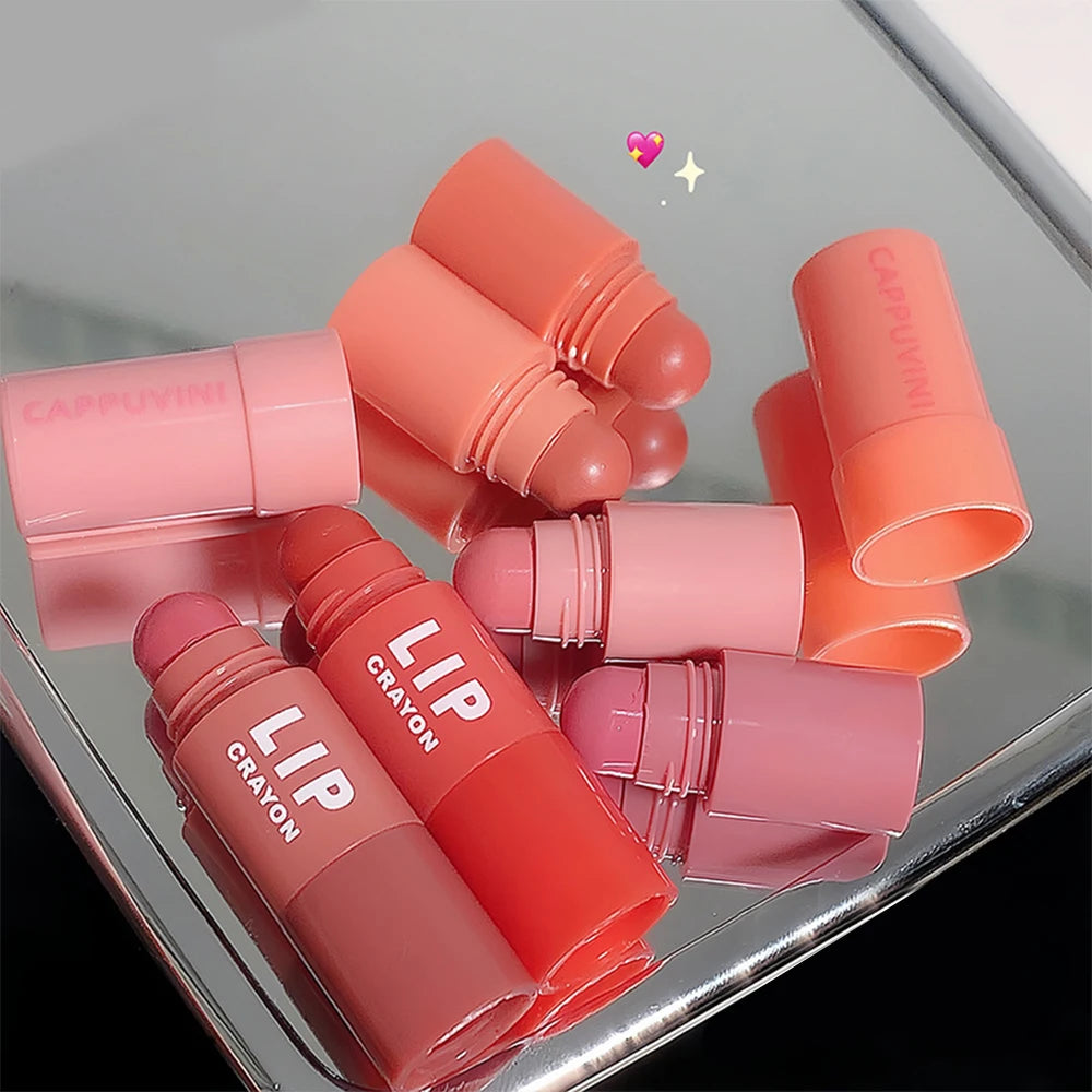 Matte Lipstick Pen 4 Colors In 1 Nude Pink Matte Lip Gloss Waterproof Long Lasting Lipstick Pencil Lip Liner Pen Lip Makeup Set - Seprincess