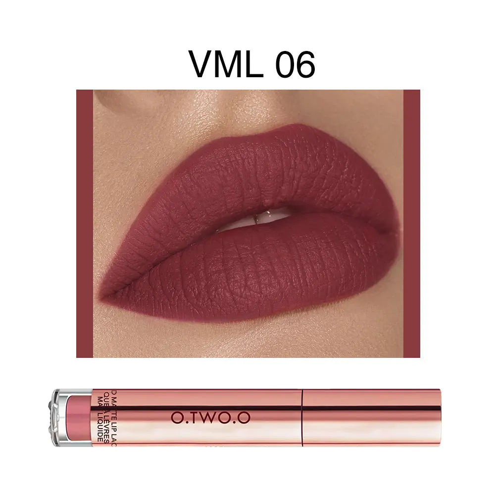 O.TWO.O 12 colors High Quality Velvet Matte lipstick Long Lasting Lips Makeup Waterproof Easy to Wear Matte Liquid Lip Gloss - Seprincess