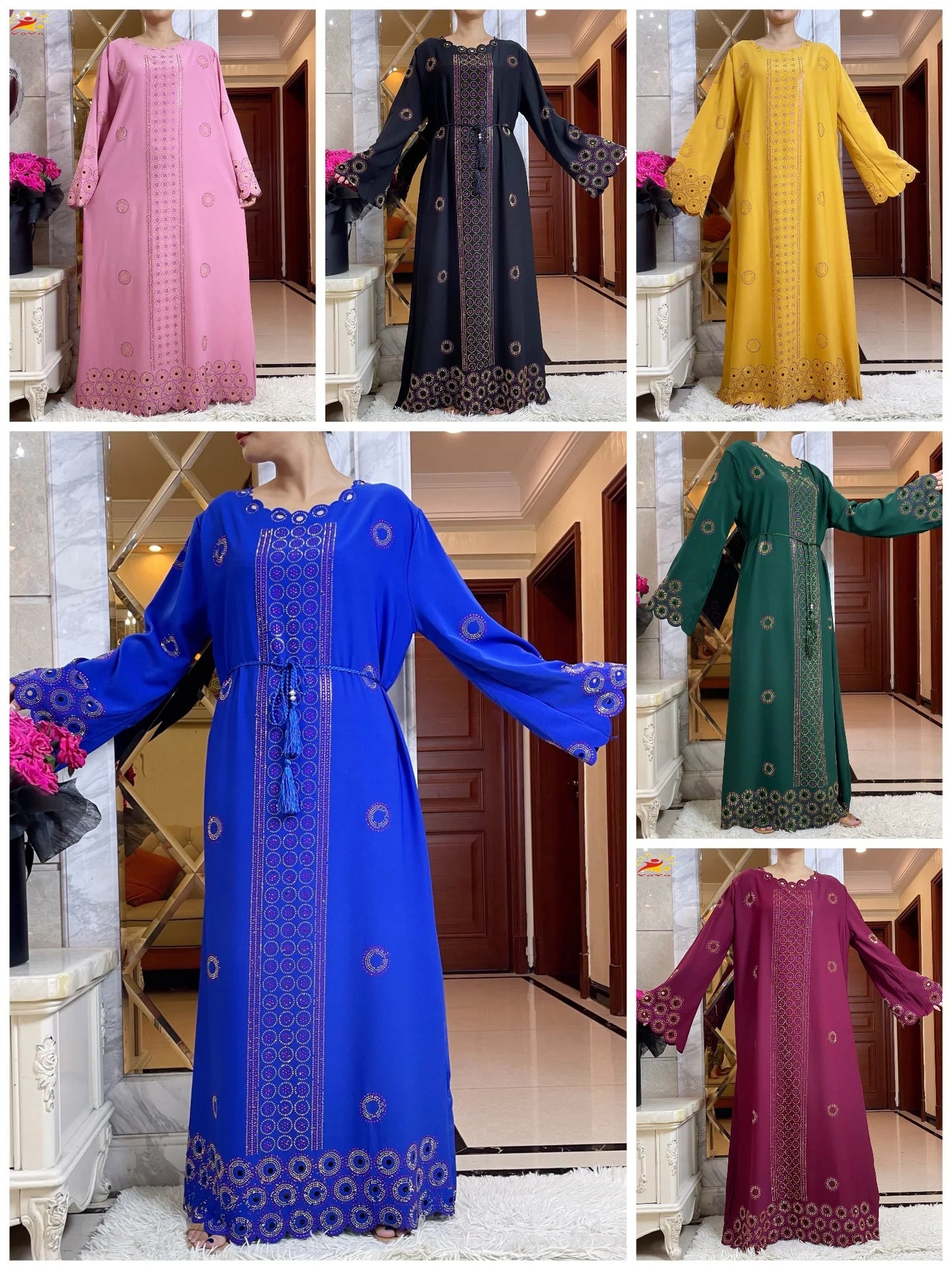 2024 Autumn Women Elegant Dresses Dubai Party Outfits Long Sleeve  Dashiki Muslim Women High-grade Comfort Fabric African Abaya - Seprincess