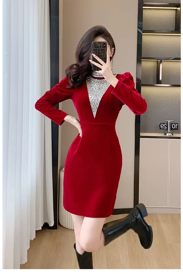 2024 Real-time Banquet Design Sensibility Heavy Embroidery Dress Yearly Hostess Warrior Gown New Year Dress