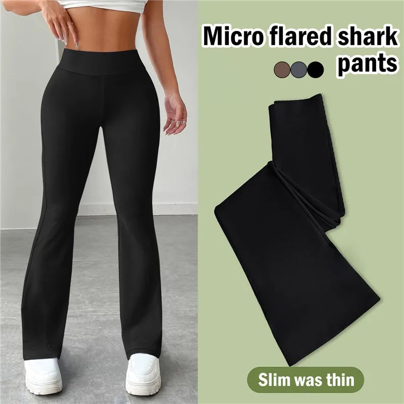 2025 New Flare Leggings Yoga Pants Women High Waist Wide Leg Pants Women Gym Sports Black Flared Pant Plus Size Dance Trousers