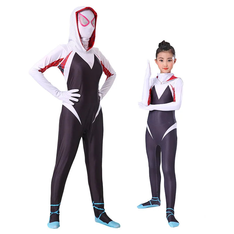 Spiderman Costume Adult Superhero Spider Gwen Miles Morales Spider Man Cosplay Costume Bodysuit Halloween Men Women Costume - Seprincess