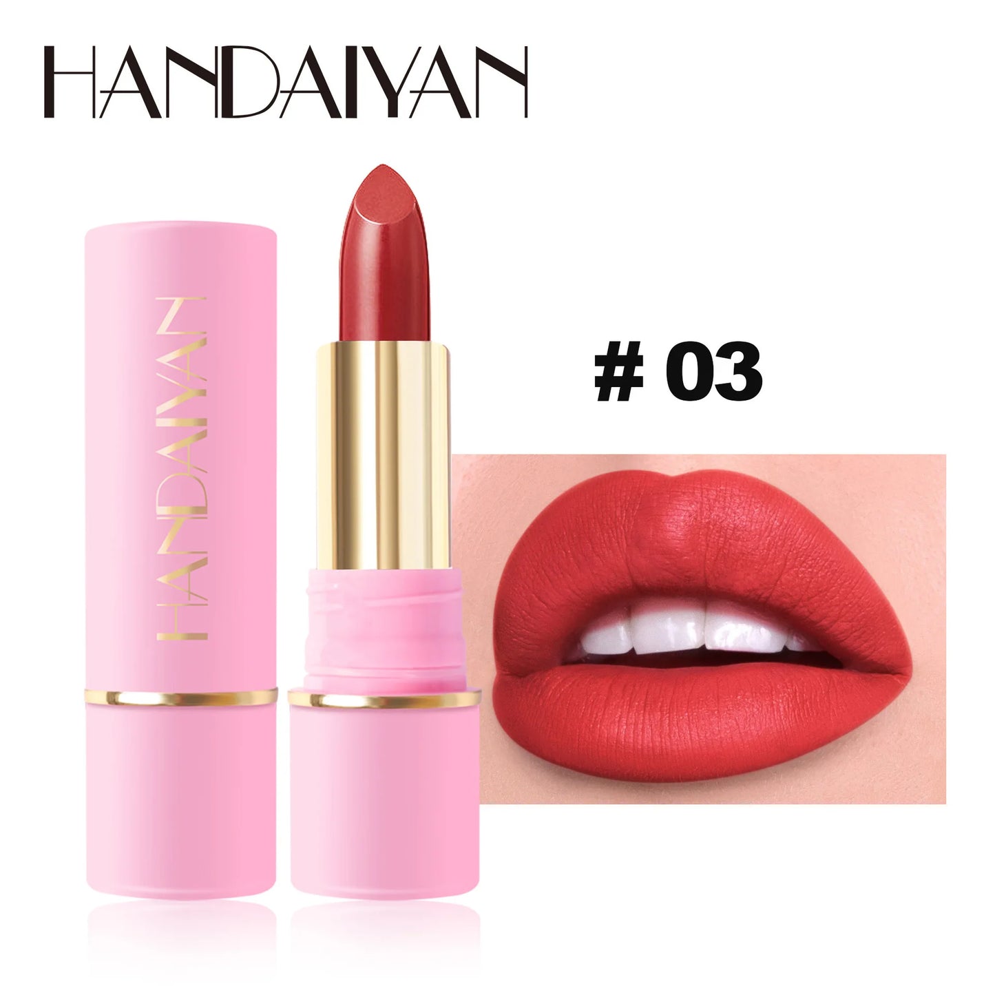 Handaiyan Matte Waterproof Velvet Pink Nude Lipstick Sexy Red Brown Pigments Long Lasting Lip Stick Makeup woman - Seprincess