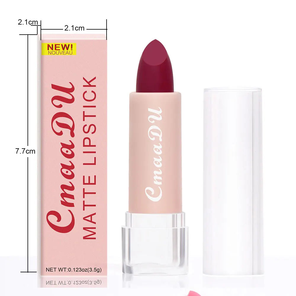 CmaaDu 15Color Pro 24HR Weightless Colour Matte Nude Velvet Liquid Rich Matte Finish Lipstick Lipgloss Waterproof Lip Makeup - Seprincess