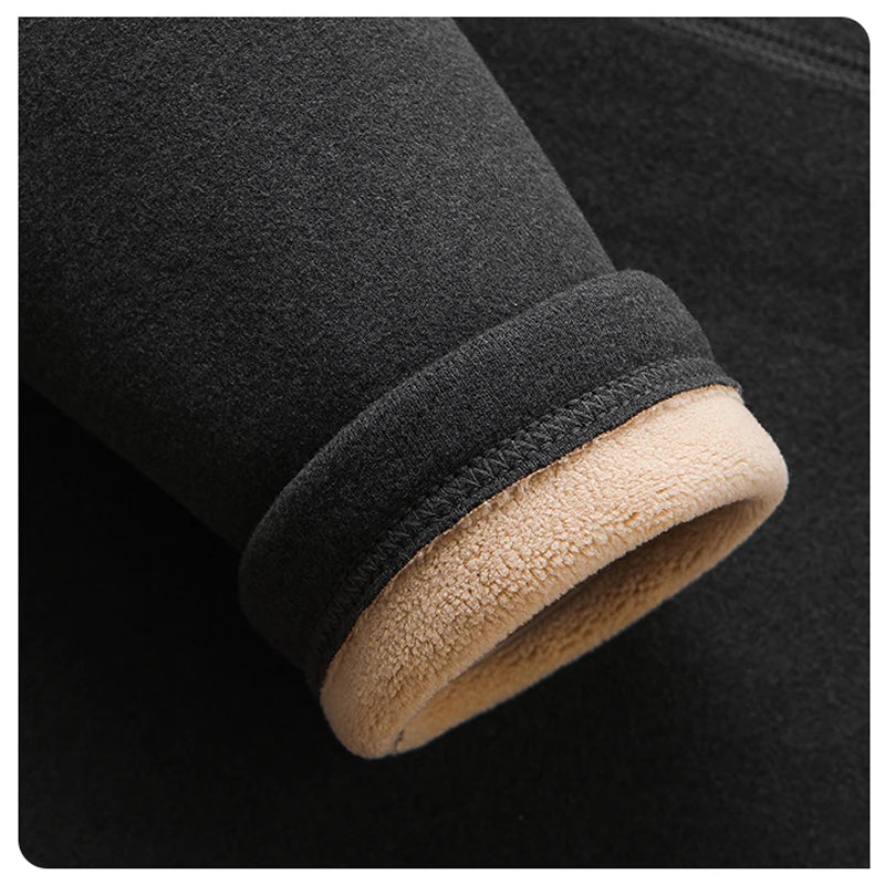 Winter Warm Mens Warm Leggings Tight Men's Long Johns Fleece Wool Warm Underwear Elastic Tights Male Thermal Warm Pants