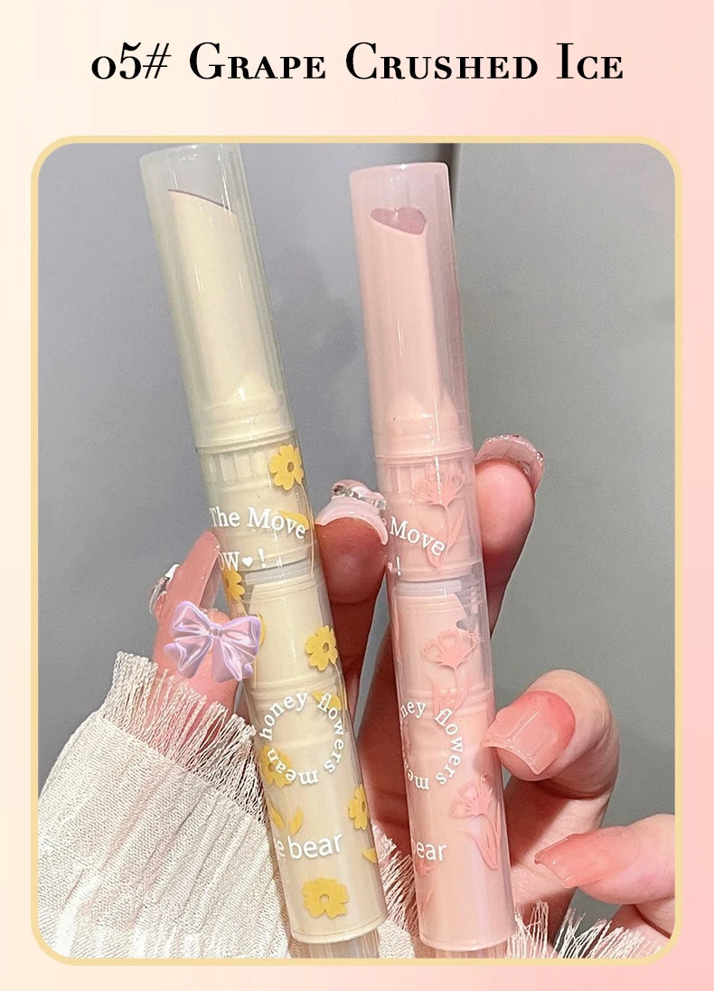 Gege bear flower words honey lipstick moisturizing mirror gloss jelly love lipstick lipstick pen - Seprincess