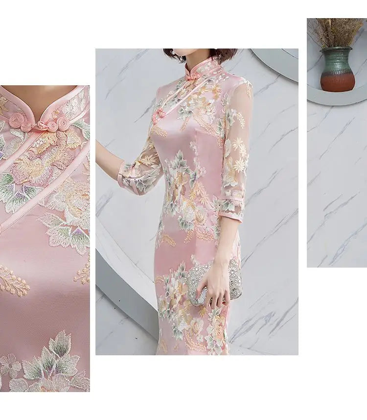 Party Women Dress Luxury China Style Elegant Banquet Long Qipao Oriental Female Wedding Slim Prom Cheongsam Gowns Vestido S-4XL - Seprincess