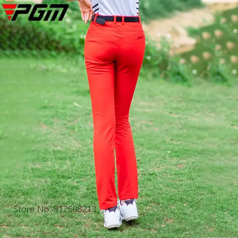 PGM Female Elastic Slim Full Length Trousers Breathable Golf Pants Summer Women Fast Dry Sweatpants Lady Casual Tennis Trousers