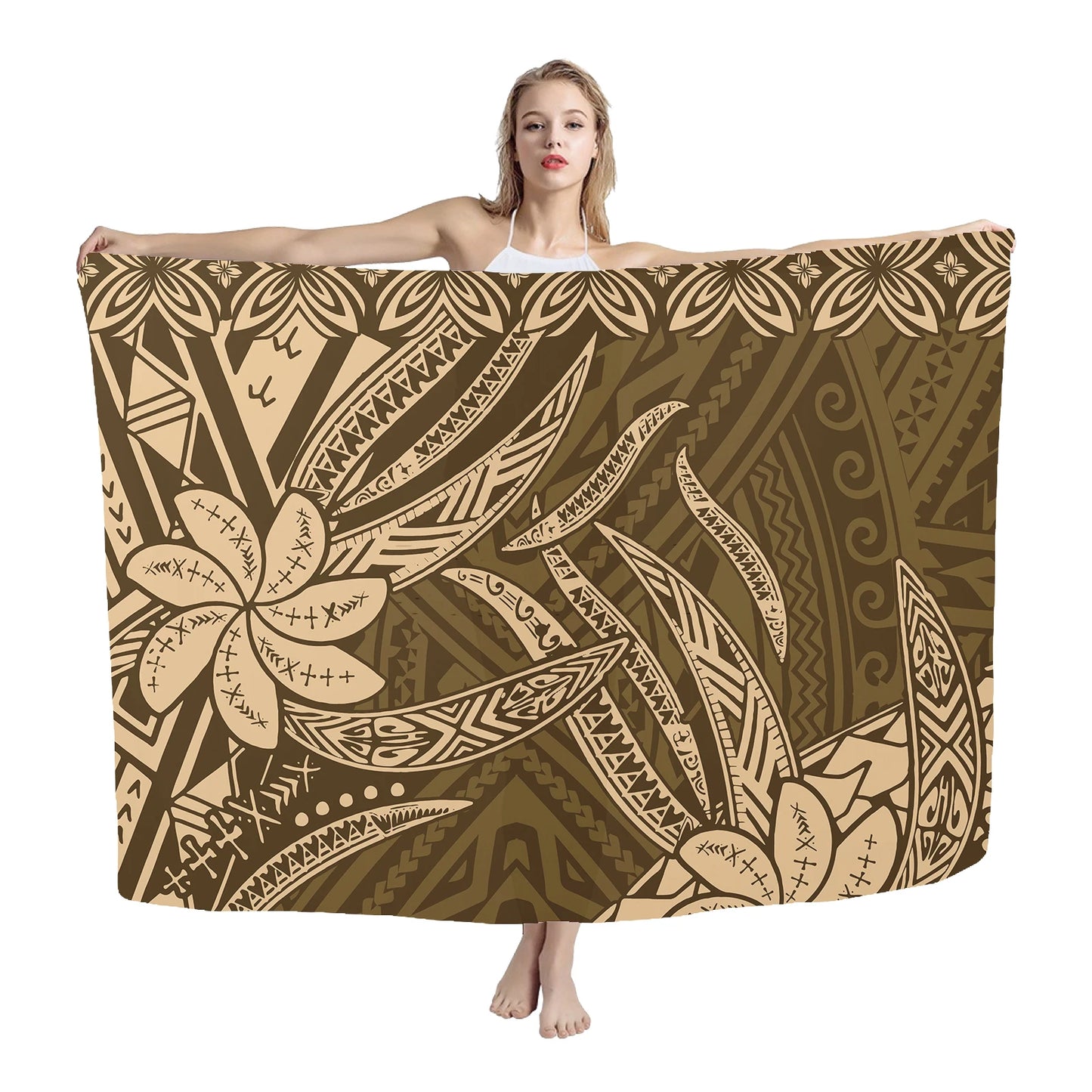 Hawaiian Sarong Beach Pareo Wholesale Hawaii Style Pattern Printed Sarongs Women Beach Plus Size High Quality Swimsuit Sarong - Seprincess