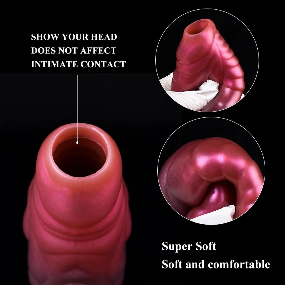 NNSX Super Thin Dragon Penis Enlargement Sleeve Cock Ring Delay Ejaculation Penis Extender Sex Toys for Men Adult Erotic Goods