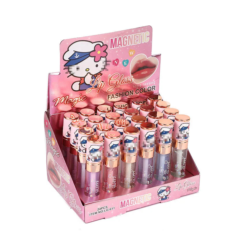 24pcs Shiny Sequins Lipgloss Set 6 Colors Longlasting Non-Sticky Waterproof Shimmer Lipstick Girls Lips Makeup - Seprincess