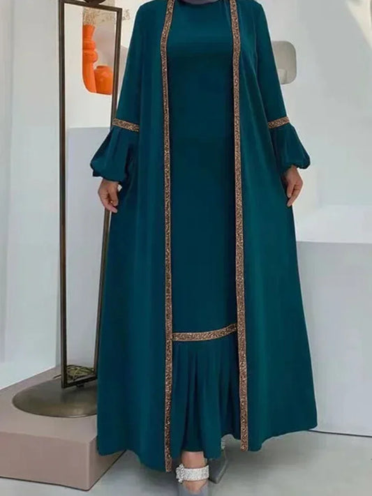 Eid Abaya Dubai Modest Turkey Muslim Long Dress for Women Arabic Sequin Islamic Dresses Evening Party Gown Moroccan Kaftan Robe - Seprincess