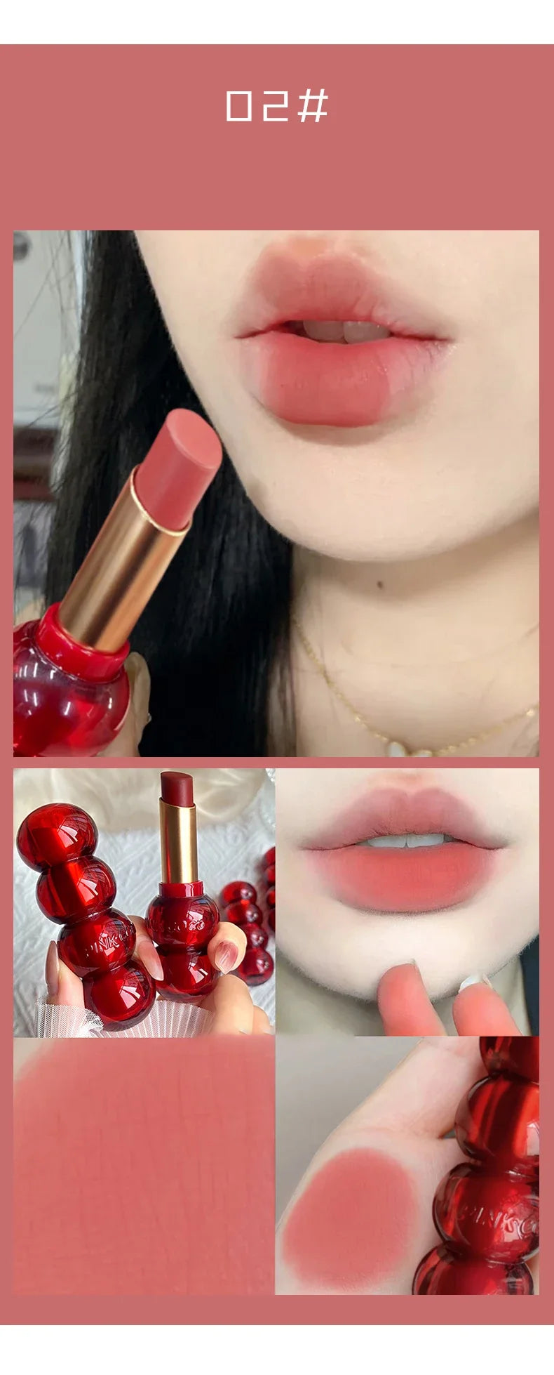 6Colors Matte Lipstick Mist Rose Long-Lasting Moisturising Nude Lipsticks Lip Gloss Non-stick Cup Red Sexy Lip Makeup Cosmetics - Seprincess