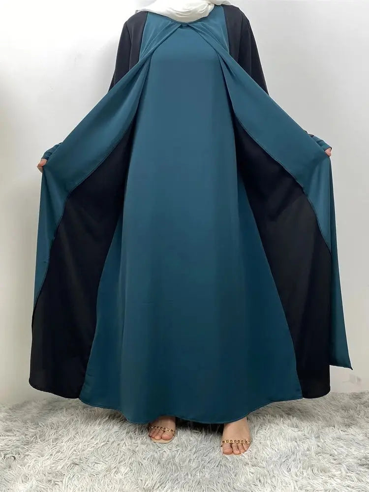 Ramadan Eid Muslim Abaya Dubai Luxury Splicing Fake Two Pieces Abayas For Women Kaftan Modest Dress Islam Caftan Marocain Femme - Seprincess