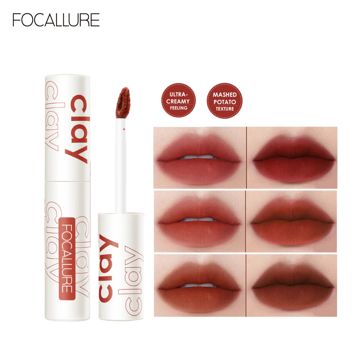 FOCALLURE Matte Lipstick Velvet Mist Lip Clay Not Dry Lip Cream 25 Color Nude Lip Stick Waterpoof Lip Cosmetic Makeup Wholesale - Seprincess