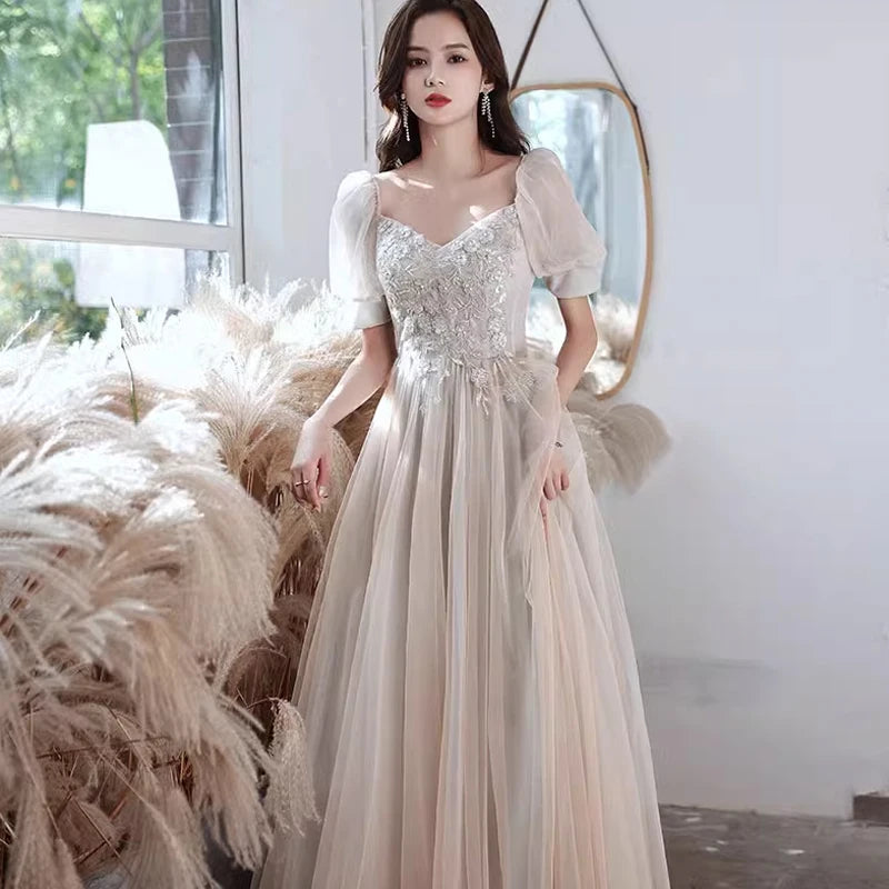 2024 Summer Light Gauze Bridesmaid Dress Women Sexy Wedding Party Gown Elegant Novelty Cheongsam Temperament Gentle Qipao - Seprincess