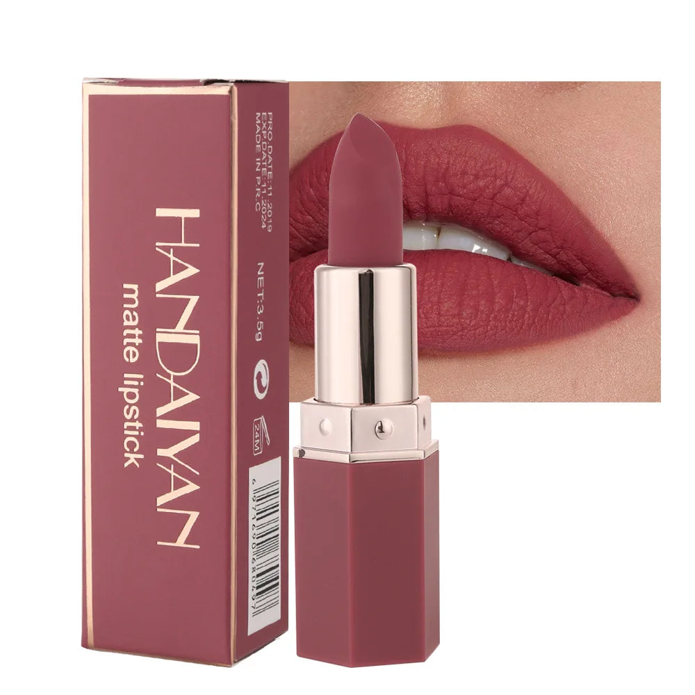 HANDAIYAN 6 Colors Matte Lipstick Beauty Lip Gloss LippenstiftTinted Balm 24 Hours Waterproof Free Shipping Makeup - Seprincess