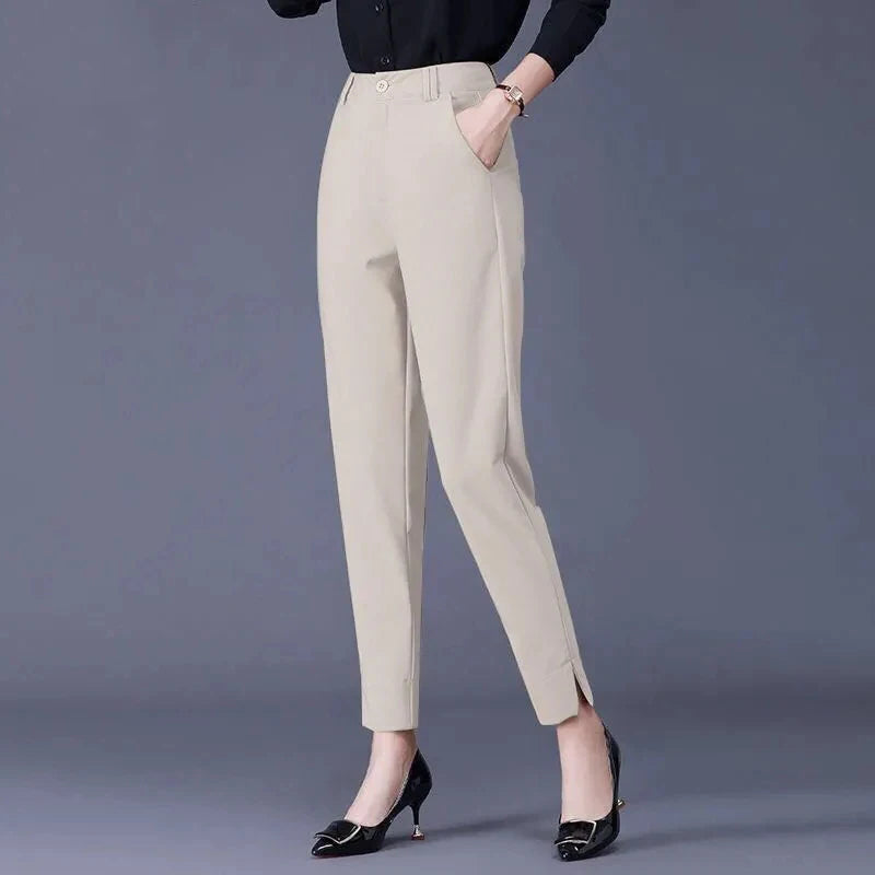 White Pants 2024 New Spring Summer High Waist Slim Stretch Pencil Pants Office Ladies Elegant Suit Pants Women Straight Trousers