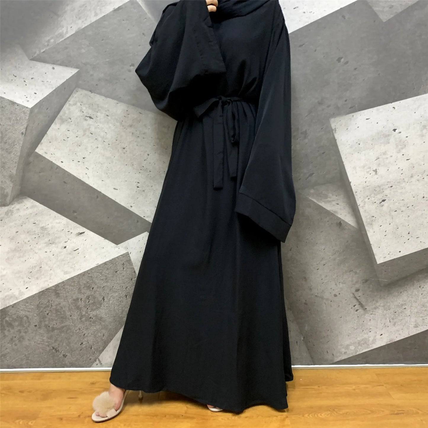 Muslim Fashion Hijab Dubai Abaya Long Dresses Women With Sashes Islam Clothing Abaya African Dresses For Women Musulman Djellaba - Seprincess