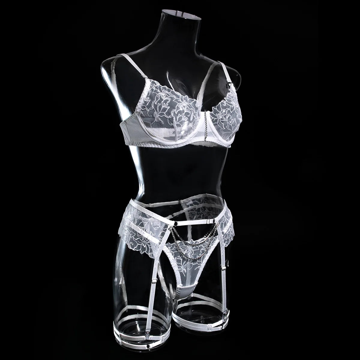 Bar set Tight binding lace perspective deep v bialism women's set lingeries femme women underwear sexi fetish Erotic products