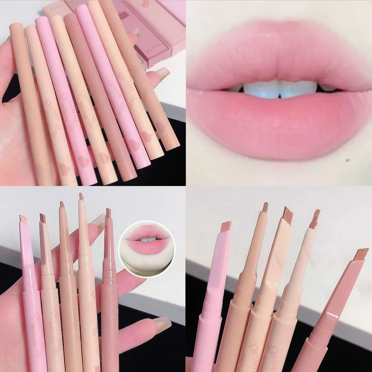 Dessert Lip Liner Automatic rotating waterproof lasting no color outline lip lipstick pen - Seprincess