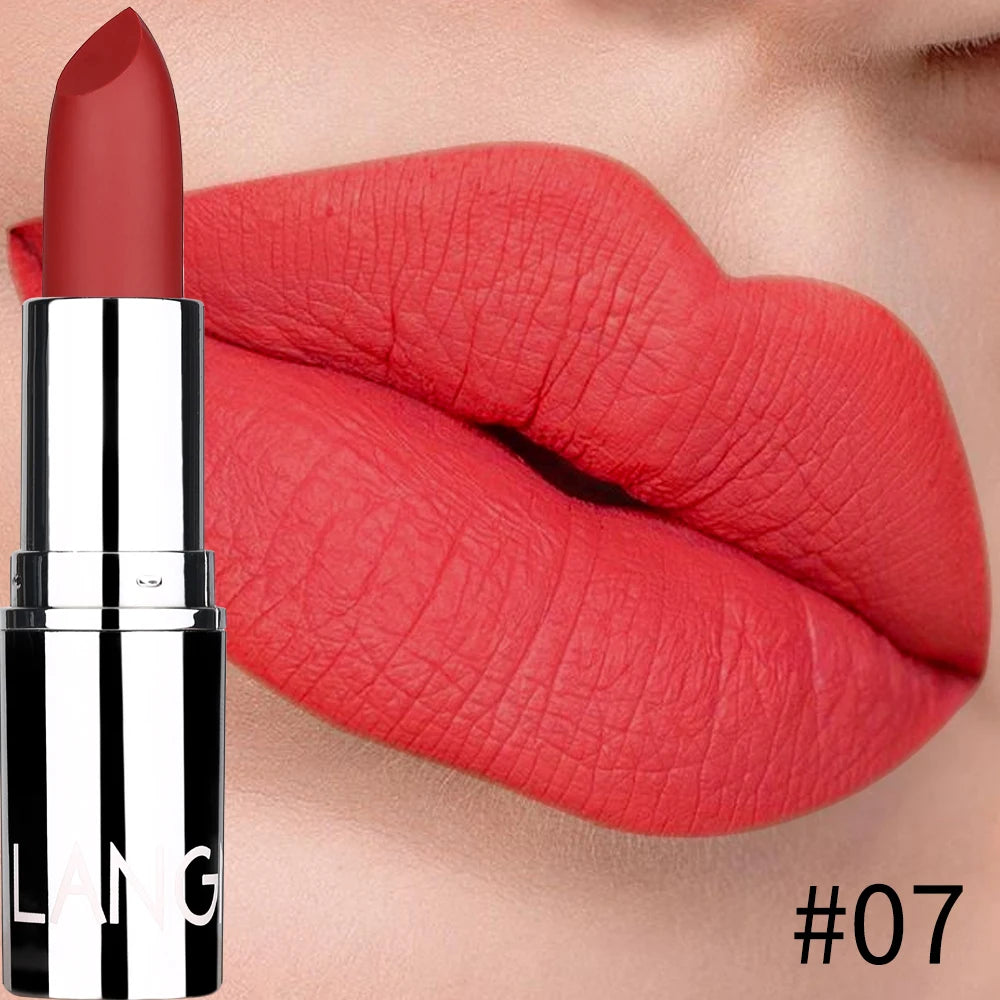 Langmani Silver Tube Matte Lipstick Non Staying Cup Makeup Lipstick  8 colors available - Seprincess