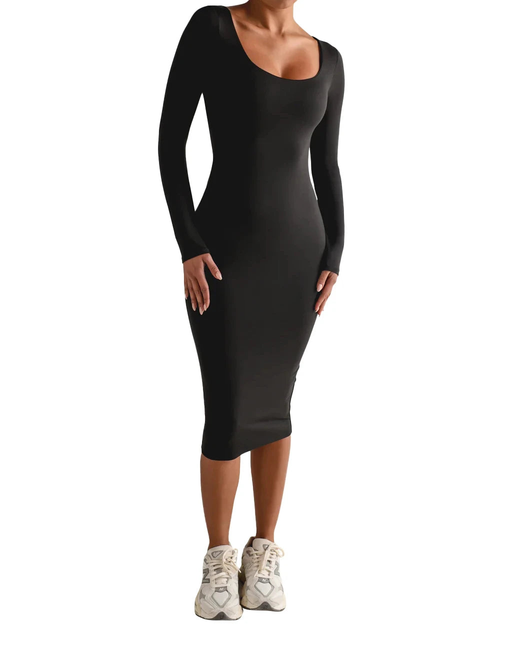 Long Sleeve Bodycon Women's Dress Sexy Party Bandage Long Dresses Thick Differentcolor - Seprincess