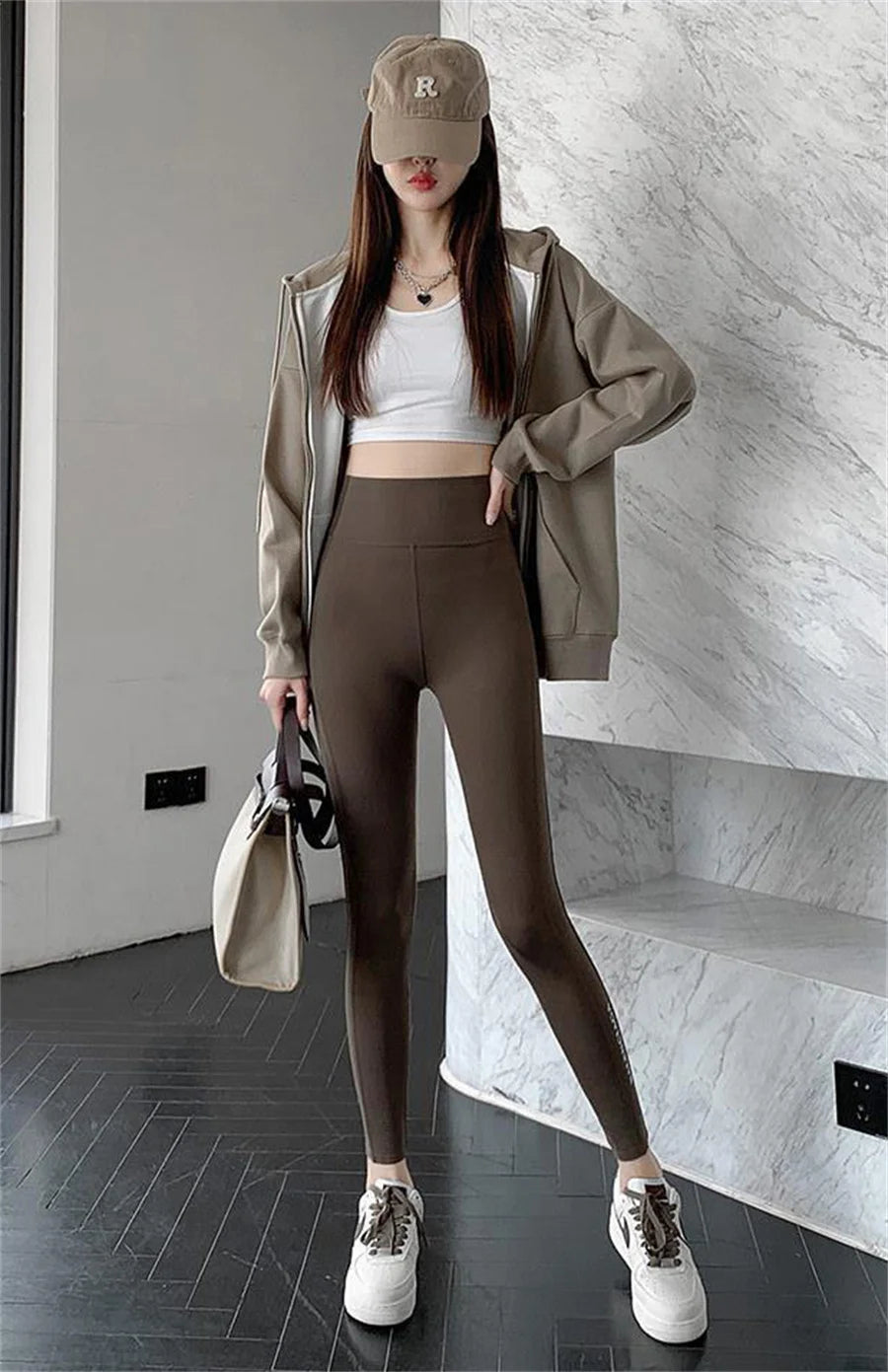 Casual Ankle-length Gym Legginsy Trousers Fashion Slim Yoga Leggings Pants Women New High Waist Seam Pencil Leggins Pantalones