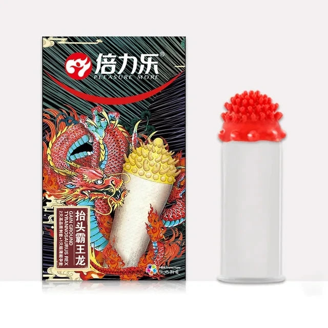 Special Condom Stab Dot Passionate Male and Female Family Planning Sexual Products Pattern Cheap Penis Extender Sleeves Sex Game - Seprincess