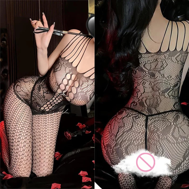 Erotic lingerie Hollow out tight mesh clothing with lace and passionate SM tuning promotions 99% sales fetish bdsm outfit xxx - Seprincess