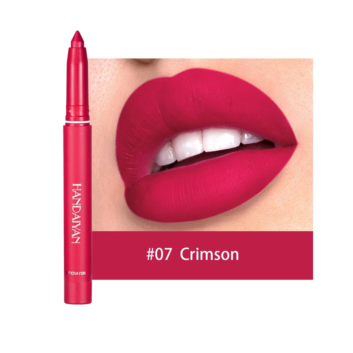 HANDAIYAN New Arrive Matte Lipstick Pencil Makeup Silky Velvet Lip Stick Pen Waterproof Nude Pink Red Lip Blam Make Up Cosmetics - Seprincess