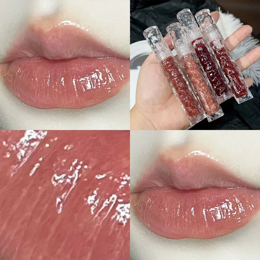 Water Light Nude Brown Lipgloss Lasting Waterproof Mirror Glass Tea Red Lipstick Not Easy To Fade Lip Glaze Lips Makeup Cosmetic - Seprincess